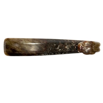 Lot 83 - Chinese Brown Jade Belt Hook 19th Century The...