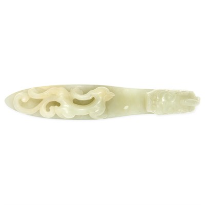 Lot 208 - Chinese Celadon Jade Belt Hook 18th/19th...