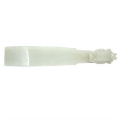 Lot 255 - Chinese Celadon Jade Belt Hook 19th Century...