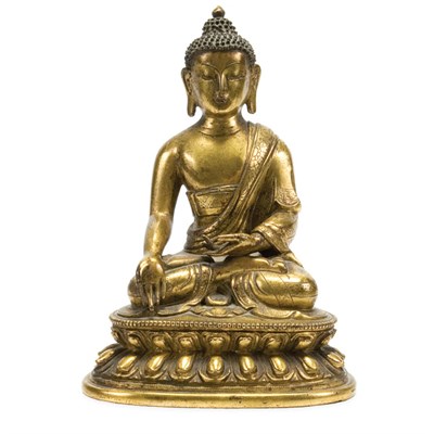 Lot 58 - Sino-Tibetan Gilt-Bronze Figure of Buddha 18th...