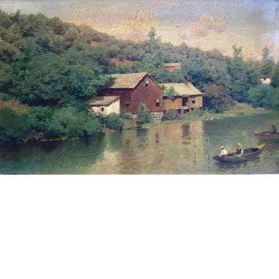 Lot 12 - Henry Pember Smith American, 1854-1907 Canoes...