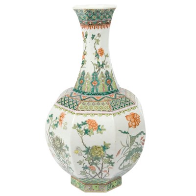 Lot 266 - Chinese Famille Verte Glazed Porcelain Vase...