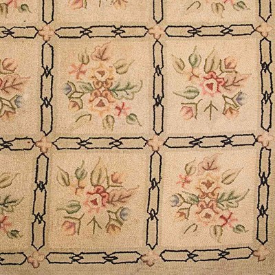 Lot 457 - Hooked Carpet China, mid 20th century The buff...