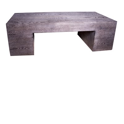 Lot 111 - Modern Style Stained Wood Bench Height 16...