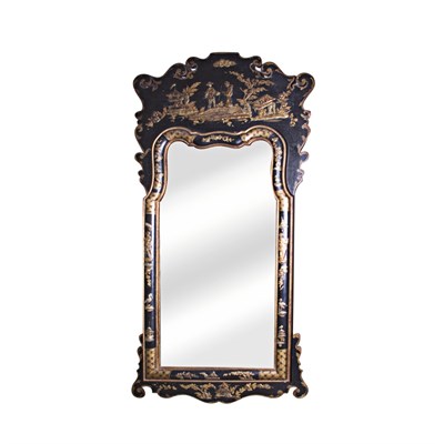 Lot 168 - Queen Anne Style Chinoiserie Decorated Black...