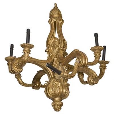 Lot 376 - Louis XVI Style Gilt-Wood Eight-Light...