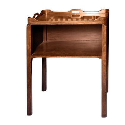 Lot 154 - George III Style Mahogany Tray Top Bedside...