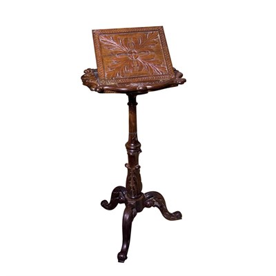 Lot 431 - Carved Hardwood Reading Stand Height 29 1/2...