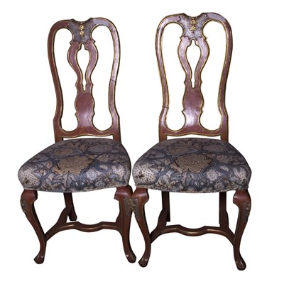 Lot 213 - Set of Four Italian Polychrome and Gilt...