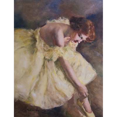 Lot 83 - Fried Pal Hungarian. b. 1914 Dancer in Yellow...