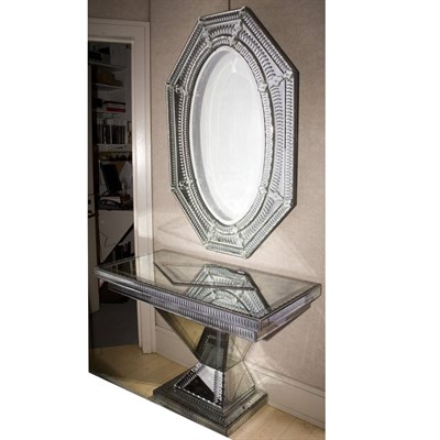 Lot 224 - Venetian Style Mirrored Console and Mirror...
