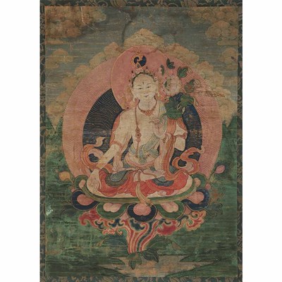 Lot 60 - Tibetan Thanka of White Tara 17th/18th Century...