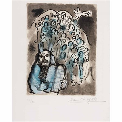 Lot 394 - Marc Chagall MOSES AND HIS PEOPLE (M. 689)...