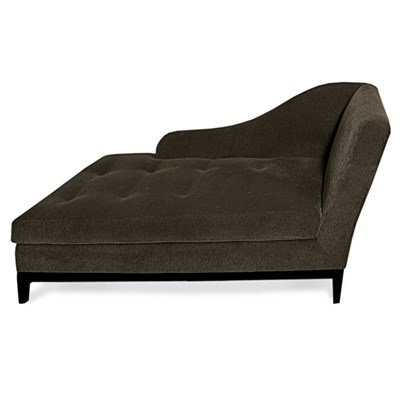 Lot 110 - Upholstered Black Painted Chaise Longue Jamie...