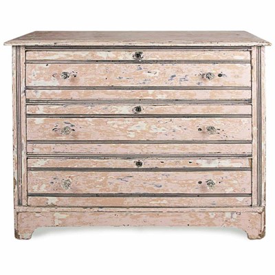 Lot 97 - Provincial Painted Pine Chest of Drawers...