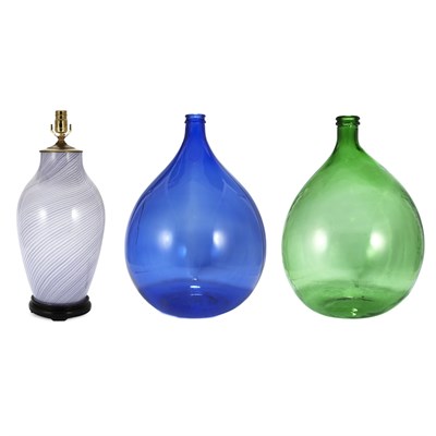 Lot 101 - Two Glass Bottles Height of taller 25 inches;...