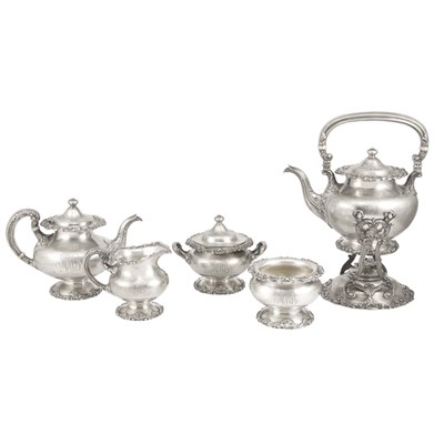 Lot 293 - Gorham Sterling Silver Five-Piece Tea Service...