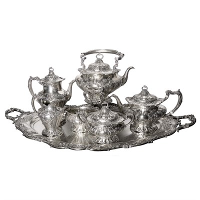 Lot 364 - Gorham Sterling Silver Seven-Piece Tea and...