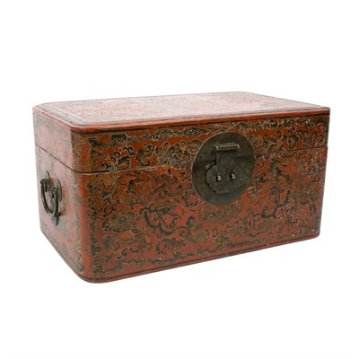 Lot 235 - Chinese Lacquer Box 18th Century Of...