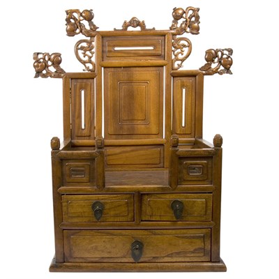Lot 233 - Chinese Elm Altarpiece 19th Century Of square...
