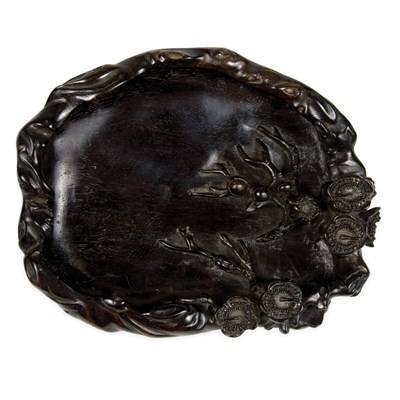 Lot 150 - Chinese Zitan Brush Washer 19th Century Carved...