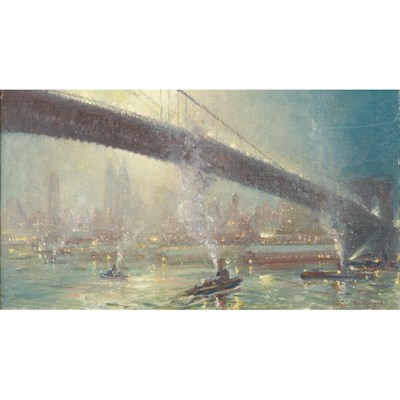Lot 16 - Johann Berthelsen American, 1883-1972 Nocturne,...