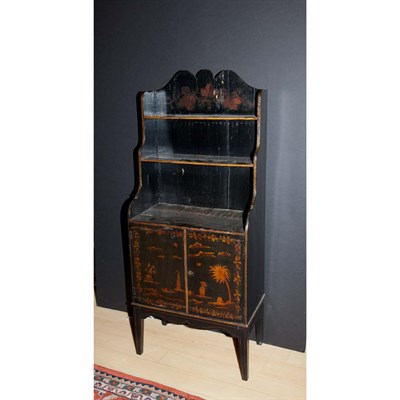 Lot 433 - Regency Style Japanned and Faux Painted...
