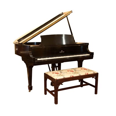 Lot 158 - Steinway & Sons Ebonized Baby Grand Piano...