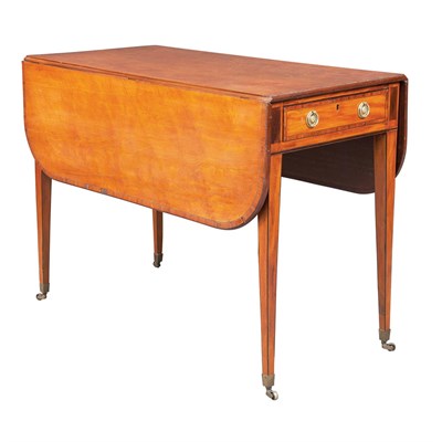 Lot 362 - George III Tulipwood Banded Satinwood Pembroke...