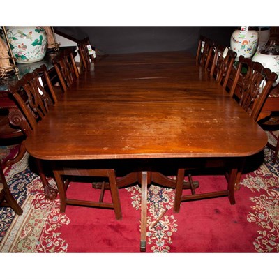 Lot 235 - George III Style Mahogany Double-Pedestal...