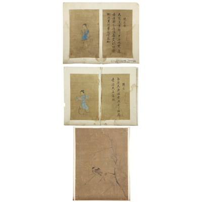 Lot 118 - Chinese School 18th Century Three paintings,...