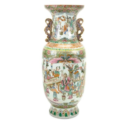 Lot 102 - Chinese Famile Rose Glazed Porcelain Vase 19th...