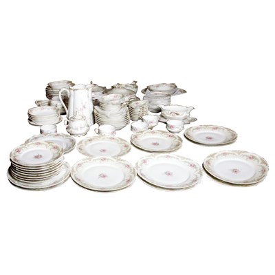 Lot 118 - Limoges Floral and Gilt Decorated Porcelain...