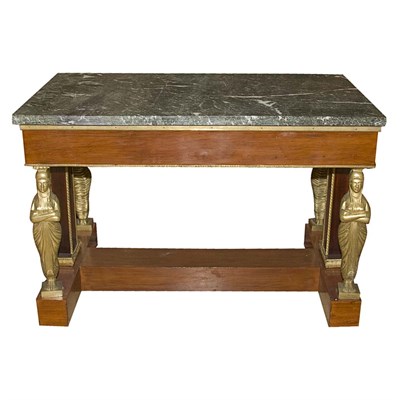 Lot 133 - Empire Style Gilt-Metal Mounted Mahogany and...