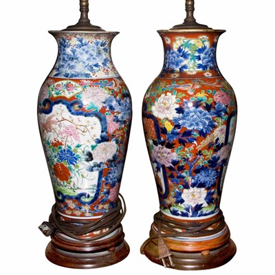 Lot 119 - Two Japanese Imari Porcelain Vases Each...