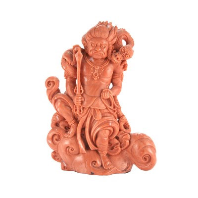Lot 357 - Chinese Coral Carving of a Demon 19th Century...