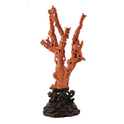 Lot 210 - Chinese Coral Carving of a Vase 19th Century...