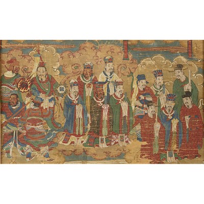 Lot 101 - Chinese School 19th Century Court Officials...