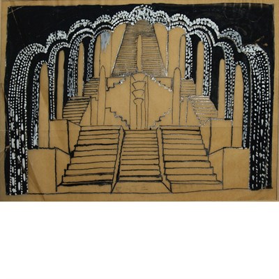 Lot 25 - Erte Russian, 1892-1990 Stairway (Theatrical...