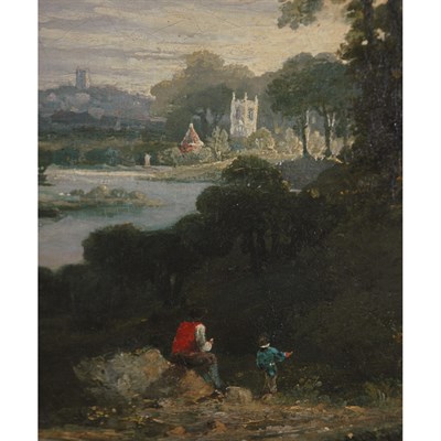 Lot 70 - Attributed to Peter DeWint Figures in a River...
