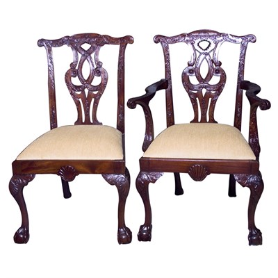 Lot 114 - Set of Twelve George III Style Mahogany Dining...