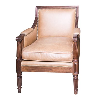 Lot 274 - Regency Style Mahogany Leather Upholstered...