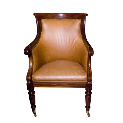 Lot 271 - Regency Style Leather Upholstered Mahogany...