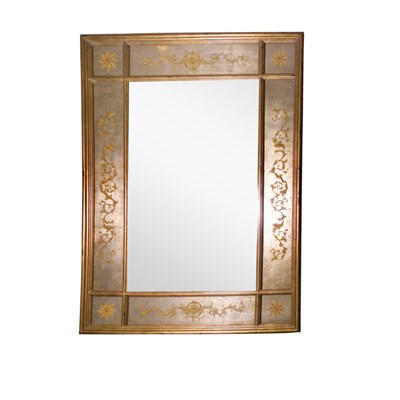 Lot 123 - Neoclassical Style Reverse Painted Glass and...