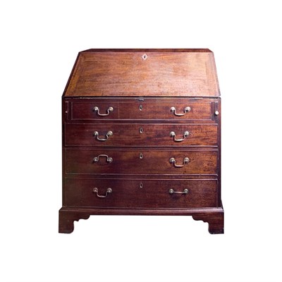 Lot 404 - George III Style Mahogany Slant Front Desk...