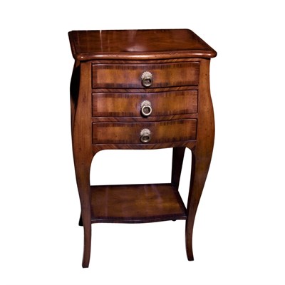 Lot 396 - Continental Rococo Style Mahogany Bedside...