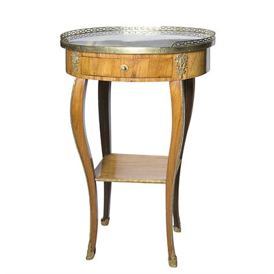 Lot 412 - Louis XV Style Marble Top Tulipwood Table en...