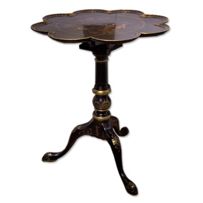 Lot 229 - Chinoiserie Decorated Black Lacquered...