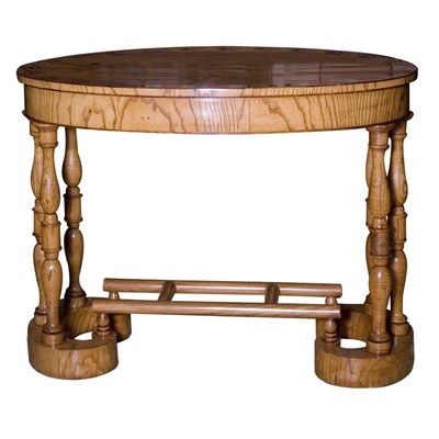 Lot 193 - Biedermeier Style Inlaid Birch Center Table...