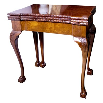 Lot 270 - George III Style Mahogany Triple Top Games...